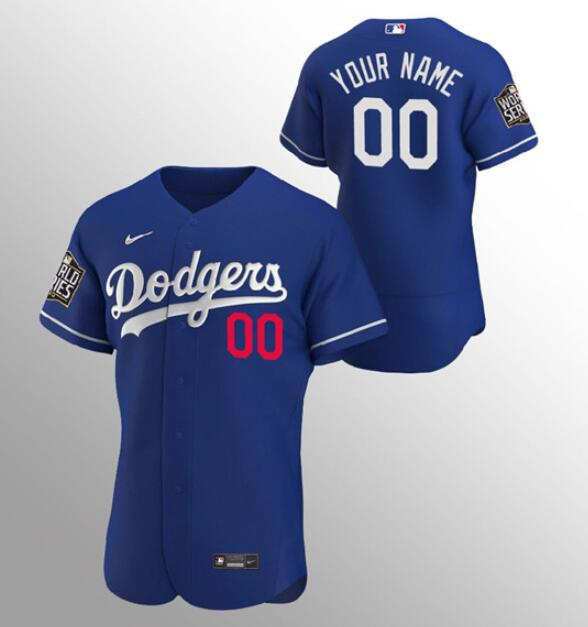 Men's Los Angeles Dodgers Customized Blue 2020 World Series Bound Flex Base Stitched Jersey Men's Los Angeles Dodgers Customized Blue 2020 World Series Bound Flex Base Stitched Jersey